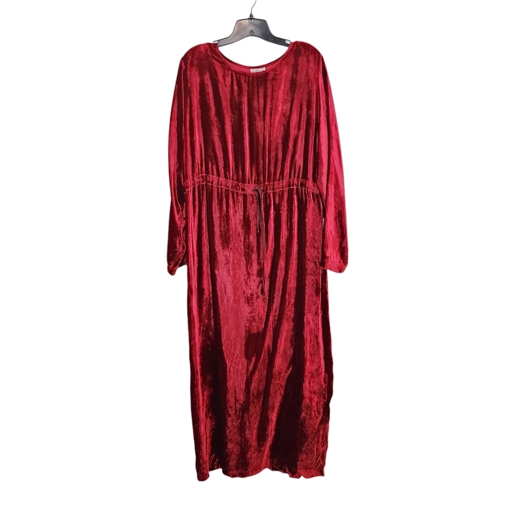 Allen Allen Women's Vintage Velvet Long Sleeves Maxi Dress - L